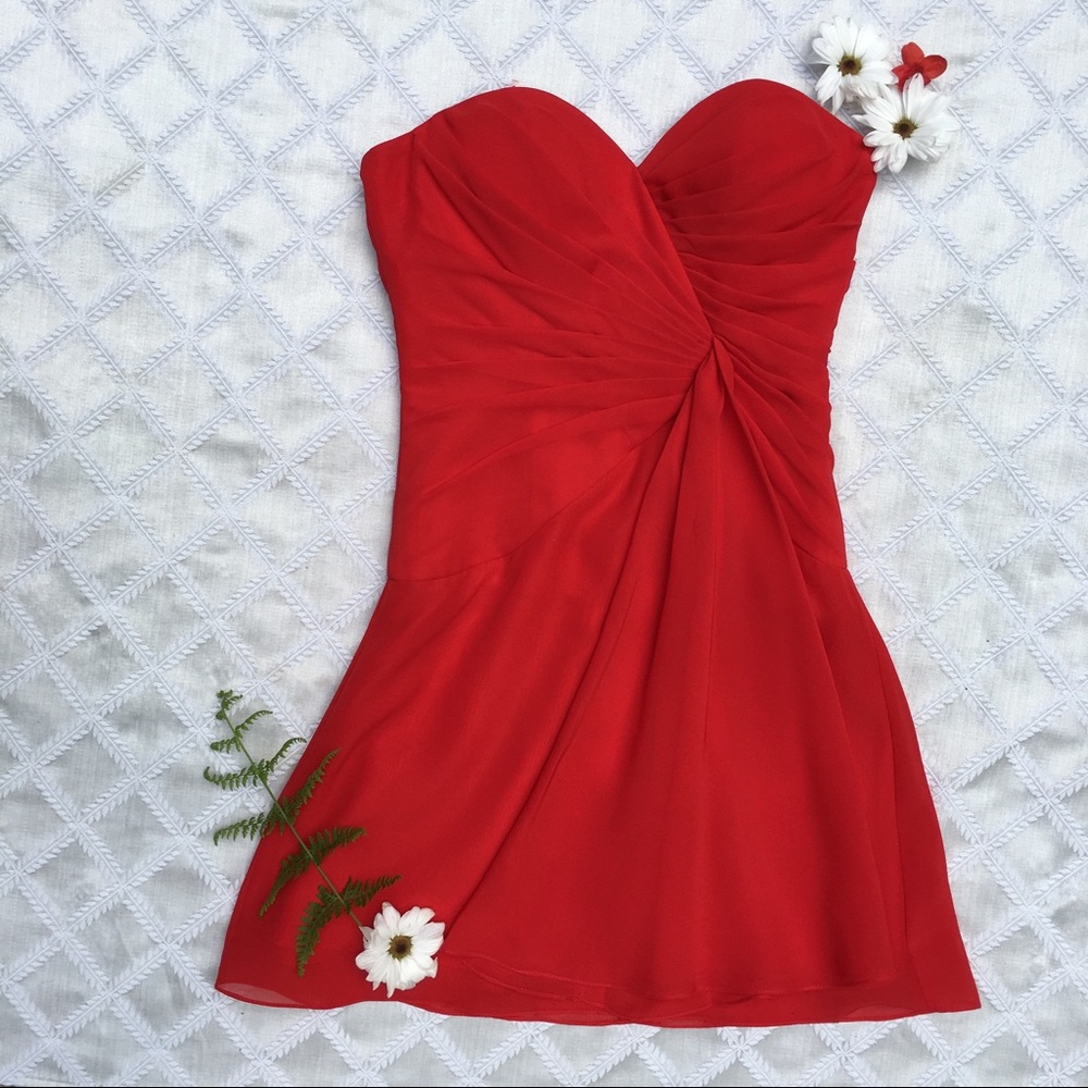 💕 Faviana Red Short Prom or Homecoming Dress